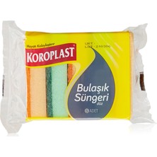 Esranın Dünyası Koroplast Çift Taraflı Düz Bulaşık Süngeri 5'li, Çizik & Iz Bırakmaz, Yağ ve Leke Giderici Pratik Temizlik Süngeri, Tava, Tencere, Tabak, Bardak, Çatal, Bıçak, Ocak, Tezgah, Cam & Seramik Yüzeyler