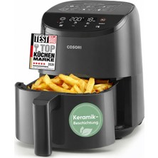 Cosori Cosorı Sıcak Hava Fritözü Küçük 2l, 1 Kişilik Mini Hava Fritözü, Kamp, ​​seyahat ve Karavanlar Için Ideal, Hızlı, Kompakt, Yağsız, Enerji Tasarrufu, Açık Siyah, Koyu Gri