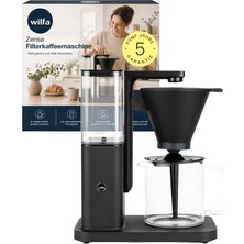 Wilfa Zense Alux Siyah Filtre Kahve Makinesi I 1,25 L Cam Sürahili Ecbc Sertifikalı Kahve Makinesi Ibrewfresh Pompa Teknolojisi, Akış Kontrolü ve 92-96 °c Demleme Sıcaklığı I 10 Bardağa Kadar