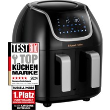 Russell Hobbs Sıcak Hava Fritözü Çift Hazneli [her Biri 4,25 L'lik 2 Bölme, Yalnızca Ayrı Olarak Kullanılabilir, Toplam Hacim 8,5 L] ​​hızlı Hava Fritözü Teknolojisi (8 Program, Bulaşık Makinesinde Yı
