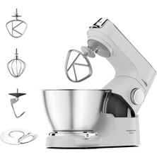 Kenwood Titanium Chef Baker - Terazili Mutfak Robotu Dahil. 3 Parça Pastane Seti, 5l Paslanmaz Çelik Kase, 1200W, Beyaz (KVC65.001WH)