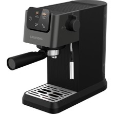 Grundig - Ksm 4330 Portafiltre Makinesi - 1628 W - 15 Bar Pompa Basıncı - Dokunmatik Ekranlı Espresso Makinesi - Süt Köpürtme Başlığı - Bardak Isıtıcısı - 1,1l Su Deposu - Kompakt Tasarım - Gümüş/siya
