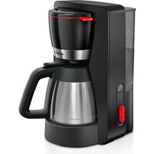 Bosch Filtre Kahve Makinesi Mymoment TKA6M273, Termos 1 L, 8-12 Fincan Için, Damlama Önleyici, Döner Filtre Taşıyıcı, Kireç Çözme Programı, Çıkarılabilir Su Deposu, 1200 Watt, Mat Siyah