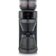Severin Filtre Kahve Makinesi, Öğütücü ve Termoslu, 5 Kahve Derecesi, 100-350ML Fincan, Renkli Dokunmatik Ekran, Kullanımı Kolay, Sıcak Tutma Fonksiyonlu, Koyu Inox/mat/siyah, Filka, Ka 4855