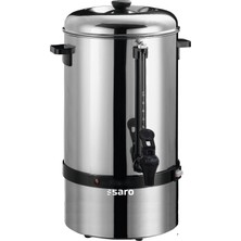 Saro Yuvarlak Filtreli Saro Kahve Makinesi - 6,75 L / 40 Fincan - Paslanmaz Çelik - Demleme ve Sıcak Tutma Işlevi - Emniyet Musluğu - Ölçüm Bardağı - 1,5 Kw - Model Saromıca 6005