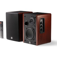 Esranın Dünyası Presonus Eris Accent - Aktif Kitaplık Hoparlör (Çift) – 4 Inç Woofer, 1 Inç Ipek Kubbe Tweeter, 60W Class D, Trs/rca/aux Girişli, Uzaktan Kumandalı Ahşap Masaüstü Stereo Hoparlör Seti