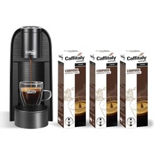 Caffitaly, Volta Nera Kahve Makinesi, 30 Tam Kahve Kapsülü Dahil, Orijinal Caffitaly Makineleri Için, Farklı Türlerde Espresso ve Sıcak Espresso Hazırlamak Için Ideal