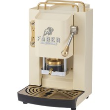 Faber Kahve Makineleri | Lüks 3.0 | Kahve Makinesi Ese 44 Mm, Manyetik Valfli, Çıkarılabilir Kapsül Tutuculu, 1 L Cam Hazneli ve Pirinçten Yapılmış Ayarlanabilir Kapsül Presi (Eski Ingiliz Beyazı, Pir
