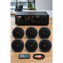 Esranın Dünyası Lastvoice Black Small 6, Tavan Hoparlör ve Anfi Ses Sistemi Paketi (1 Anfi + 6 Hoparlör)
