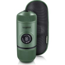Wacaco Nanopresso Taşınabilir Espresso Makinesi, Nanopresso S Kasalı, Minipresso'nun Yükseltme Versiyonu, Seyahat Kahve Makinesi, Manuel Kumandalı (Yeni Elementler Moss Green)
