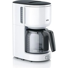 Braun Purease Kahve Makinesi Kf 3120 Wh - 10 Fincan Kahve Için Cam Sürahili Filtre Kahve Makinesi, Benzersiz Bir Aroma Için Kahve Makinesi, Entegre Su Filtresi, 1000 Watt, Beyaz