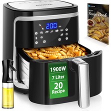 Aigostar Sıcak Hava Fritözü 7l Xxl Sepet ve Tencere Için Çıkarılabilir Sap