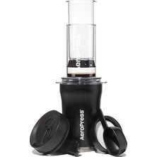 Aeropress Go Plus Küçük Taşınabilir Kahve Makinesi Seti, Seyahat, Kamp ve Ofis Için Ideal, Hepsi Bir Arada French Press, Manuel Espresso ve Üzerine Dökme Kahve Makinesi, 2 Dakika Demleme Süresi, Siyah