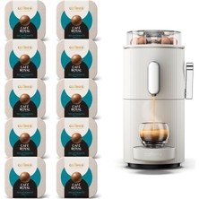Café Royal Cafe Royal Swıtzerland Professıonal Coffeeb Globe Kahve Makinesi, Beyaz, 90 Kafeinsiz Kahve Topuyla (10X 9 Parça), %100 Kompostlanabilir