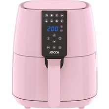 Jocca Sıcak Hava Fritözü Sweet Line, 3,8l Fritöz, 1450W, 8 Program, LED Dokunmatik Ekran, Zamanlayıcı, Pembe