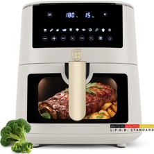 Berlinger Haus Sıcak Hava Fritözü 8 Litre Sahara Koleksiyonu - Görüntüleme Penceresi - 11 Program - Yağsız Pişirme - Titanpro Yapışmaz Sepet - 1650 W - Hava Fritözü - Mutfak Cihazı