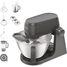 Kenwood Multi Tasker - Stand Mikser Aparatlı Mutfak Robotu, Mutfak Robotu, Narenciye Sıkacağı, 1000 W, %44 Daha Sessiz*, 4,3 L Kase (1,7 kg Hamur), 7 Seviye, Karıştırma Kolu Kaldırıcısı, Aksesuar Bölm