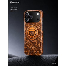 Remax Zhiyu Exclusive Apple iPhone 17 Pro Magsafe Uyumlu Darbe Emici Kılıf Rmc-10 Turuncu