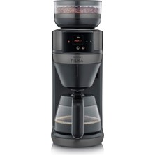 Severin Filtre Kahve Makinesi, Öğütücülü ve Cam Sürahili, 5 Kahve Derecesi, 100-350ML Fincan, Renkli Dokunmatik Ekran, Kullanımı Kolay, Sıcak Tutma Fonksiyonlu, Koyu Inox/mat/siyah, Filka, Ka 4854