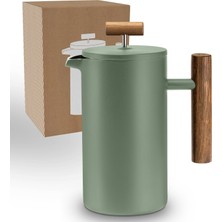 Lambda Coffee® Caldera Thermo French Press Paslanmaz Çelik I 1 Litre - 5 Bardak Yosun Yeşili I 3 Boyut Mevcut I Kahve Makinesi Paslanmaz Çelik | Çift Cidarlı: Uzun Süre Sıcak Tutar I Kahve Makinesi