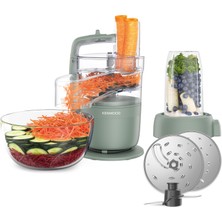 Kenwood Multipro Compact - Express Serve Özellikli Kompakt Mutfak Robotu, Paslanmaz Çelik Bıçak, Kesme ve Rendeleme Diskleri, 600 ml Karıştırma Kabı, Darbe Fonksiyonlu, Yeşil (FDP23.380GR)