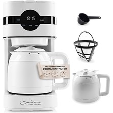 Barista Kaffee & Technik Barista Filtre Kahve Makinesi Vakumlu Hazneli | Dokunmatik Ekranlı ve Zamanlayıcı Işlevli Filtre Makinesi | Kalıcı Filtreli Kahve Makinesi ve 900W | 8 Fincan Kahve Için 1,25 L