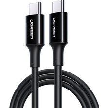 Esranın Dünyası Ugreen Usb-C 100W 5A Qc Pd Hızlı Şarj Kablosu, 1 Metre, Siyah, 80371