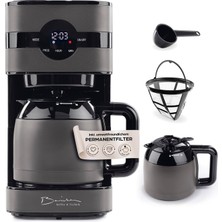 Barista Kaffee & Technik Barista Filtre Kahve Makinesi Vakumlu Hazneli | Dokunmatik Ekranlı ve Zamanlayıcı Işlevli Filtre Makinesi | Kalıcı Filtreli Kahve Makinesi ve 900W | 8 Fincan Kahve Için 1,25 L