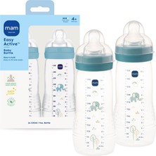 Esranın Dünyası Mam Easy Active Biberon, Göğüs Arasında Geçiş Yapın ve Temizleyin, 4+ Ay, Erkek, 2 Adet (1'li Paket)