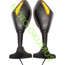Okumus Motorcycle Spare Parts Accessories Bajaj RS 200 / RKS 250 / CBR  Racing Kayar Sinyalli Ayna Takımı Karbon