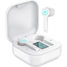 Esranın Dünyası Moodix KI23K49 Kulak Içi Bluetooth Kulaklık, Ios ve Android Uyumlu, LCD Ekranlı, Beyaz
