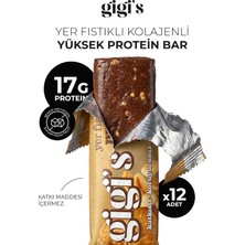 12'li Yer Fıstıklı Kolajenli Yüksek Proteinli Bar