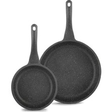 Esranın Dünyası Eda Focus Döküm Granit 2'li Tava Seti (20CM+28CM)