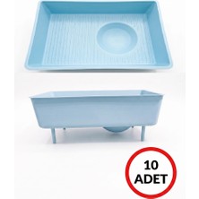 Kardelen Pet Muhabbet Kuşu ve Papağan Plastik Folluk 26X18X10 cm - Ayaklı 10 Adet
