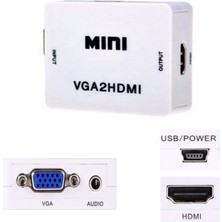 Esranın Dünyası Alfais 4554 VGA To HDMI Dönüştürücü Adaptör