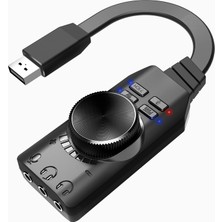 Esranın Dünyası Coverzone USB Dsp Ses Kartı | Pubg, Lol Ses Efektleri, Sanal 7.1 Kanal, Mikrofon Mute, 3.5mm Audio+Mic Giriş, Plug And Play, Pc/mac Uyumluluğu, Kolay Kurulum | Gs3 Mark Iı