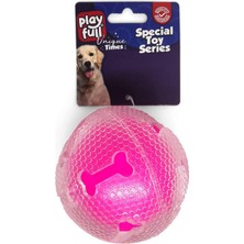 Esranın Dünyası Playfull Kemik Desenli Kauçuk Kedi Oyuncağı 7,5 cm Beyaz