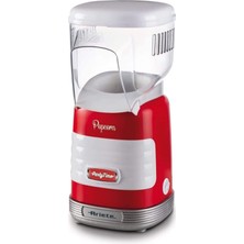 Esranın Dünyası Ariete Party Time Mısır Patlatma Makinesi Kırmızı 2956/00-2 Dakikada 60 gr Patlamış Mısır Hazırlama, 1100 Watt, Ölçüm Kabı, Kolay Temizleme