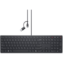 Esranın Dünyası Dell Pro Sessiz Kablolu Işbirliği Klavyesi - KB525C Türkçe Q Siyah 580-BBSW