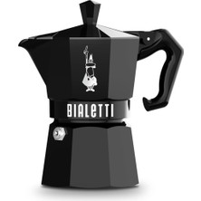 Esranın Dünyası Bialetti - Moka Exclusive: 3 Cups Ocak Üstü Espresso Pişirici - 130ML - Siyah Renk - Alüminyum Gövde - Patentli Güvenlik Valfi - Tüm Ocak Türleri Için Uygundur (Indüksiyon Hariç)