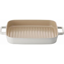 Esranın Dünyası Prima Nova Neoflam Fika Dikdörtgen Alüminyum Grill Tava, 28 cm x 5 cm