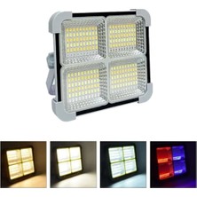 Esranın Dünyası Seyyar Solar LED Projektör Gri Renk Cata 200W Güneş Enerjili Portatif LED Işık Taşınabilir Sokak Aydınlatması IP66