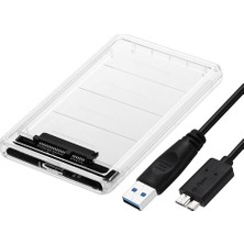 Esranın Dünyası Lunatic 6642 2.5" USB 3.0 Harici SSD Harddisk Şeffaf Taşınabilir HDD Sata Kutusu USB 3.0 Ile 5 Gbps A Kadar Veri Aktarımı USB 2.0 Or 1.1destekli Tak-Çalıştır LED Işıklı 4tb (4000GB) Destekli