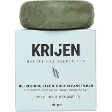Esranın Dünyası Krijen Canlandırıcı Etkili Spirulina & Hamamelis Yüz ve Vücut Temizleme Barı 95 gr