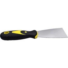 Esranın Dünyası Spatula, Çelik Bıçaklı Macun Kazıyıcı, Sarı-Siyah Kaymaz Saplı, 50MM Bıçak Genişliği
