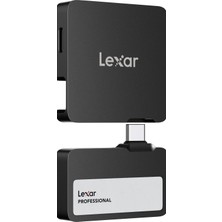 Esranın Dünyası Lexar 1tb Professional Go Taşınabilir Ssd, Hub Ile, Apple 4K 60FPS Prores Destekler, 1050MB/S'YE Kadar, USB 3.2 Gen 2, Sağlam, IP65, Ultracompact, iPhone 15/16 ile Uyumlu, Harici Ssd, Siyah