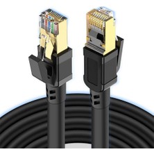 Esranın Dünyası Xspring Cat8 Ethernet Kablosu, Yüksek Hızlı ve Dayanıklı Cat8, Yüksek Hızlı ve Dayanıklı Cat8 Lan Ağ Kablosu 40GBPS, 2000MHZ,SIYAH,2M