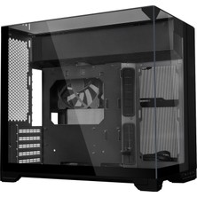 Esranın Dünyası Lian Li O11 Vision-M Mid-Tower Pc Kılıfı Siyah | 3 Taraflı Temperli Camlı Modüler Çift Bölmeli Tasarım, Geri Bağlantıya Hazır