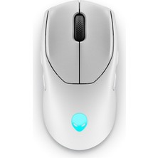Esranın Dünyası Alienware AW720M Üç Modlu Kablosuz Oyun Faresi - 2.4ghz Kablosuz, Bluetooth 5.1, 26.000 Dpı, 8 Tam Programlanabilir Düğmeler, Manyetik Geçmeli Şarj Adaptörü Usb-A'dan Usb-C'ye Kablo - Ay Işığı