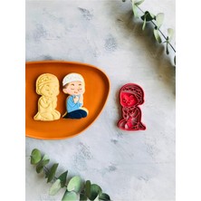 Esranın Dünyası Cestopieno Dua Eden Erkek 2'li Set (Desen ve Çerçeve) Hamur Şekillendirici/karışık Renk/kurabiye Kalıbı